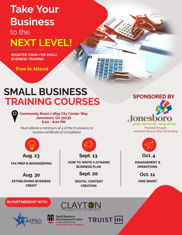 Small Business Training Flyer